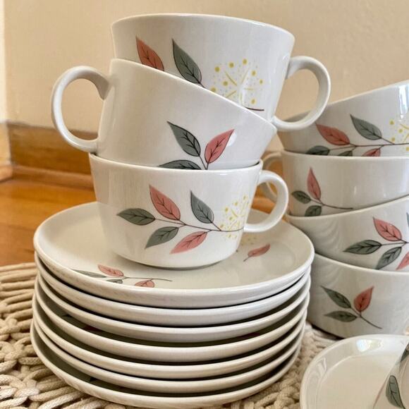 RARE Replacement VTG Springsong by Franciscan 1 Teacup and Saucer Set 2 Pieces - Picture 6 of 7